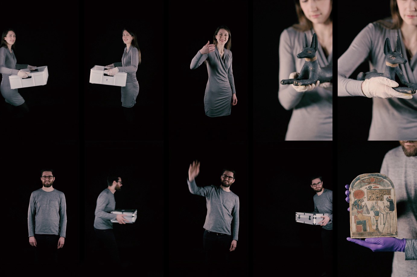 The video sequences displayed on the kiosk, from “attractor” scene to thank you “reveal”